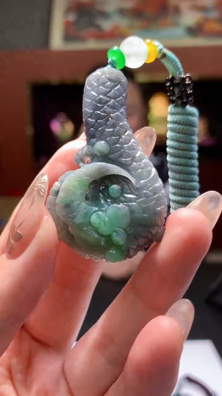 【闪购商品】定制翡翠未镶嵌8037yx-毛货挂件22