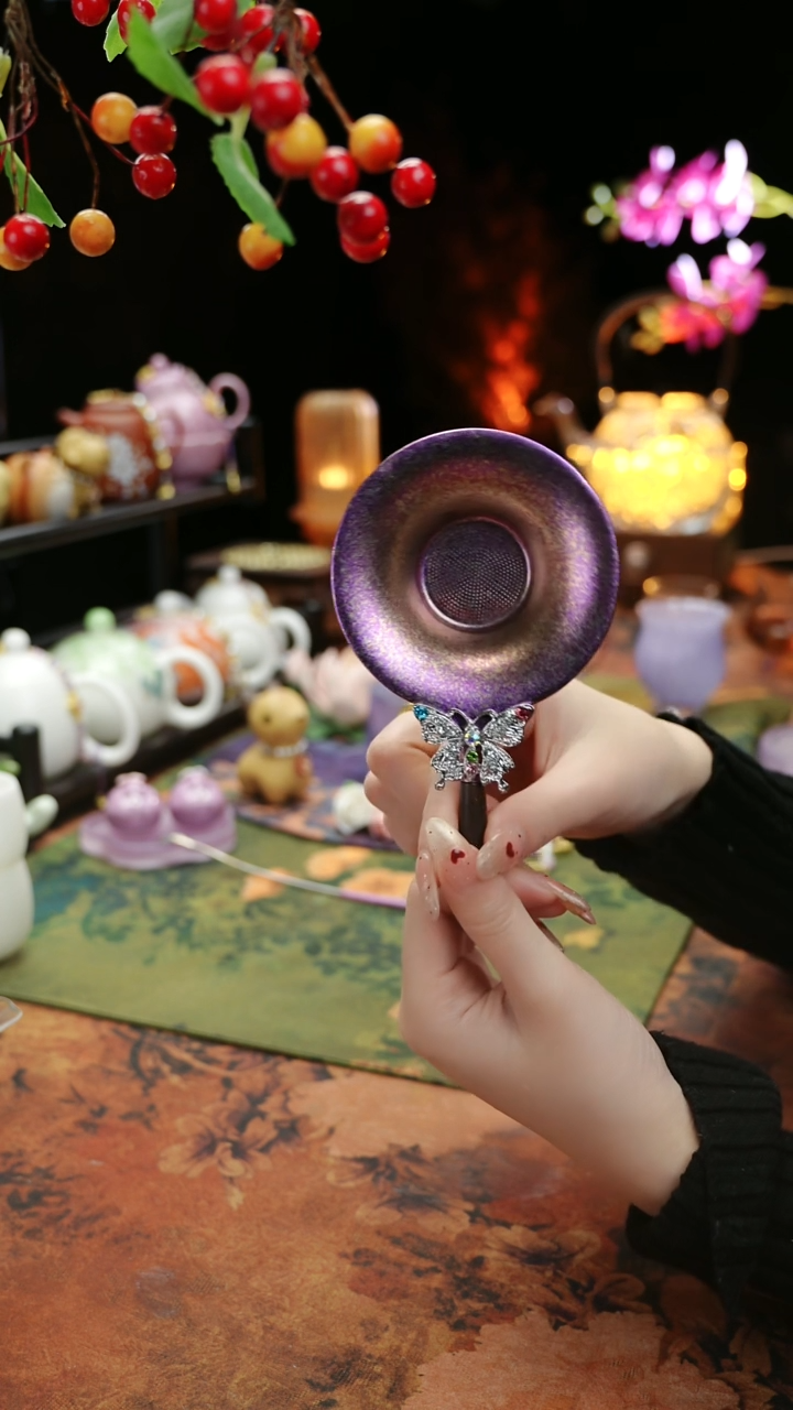 【闪购商品】紫色钛茶漏茶道配件