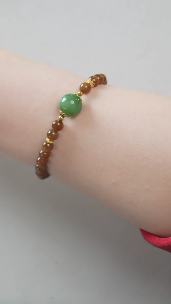 【闪购商品】和田玉手链未镶嵌C06J01和田玉且末糖手串