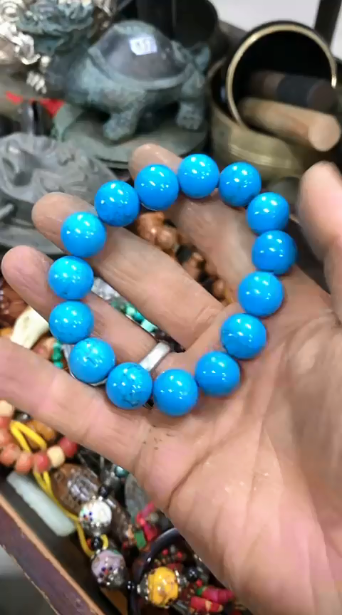 【闪购商品】一物一拍编号蓝石串