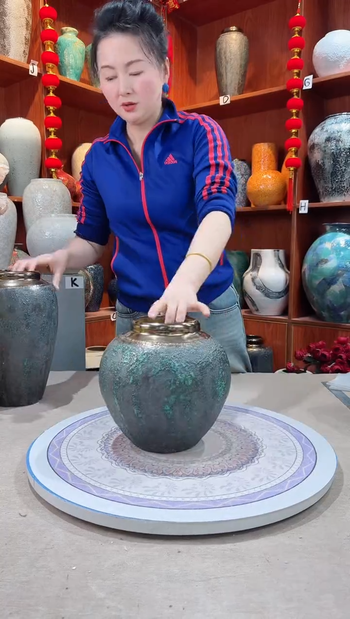 【闪购商品】瓶陶瓷花瓶 无花 青铜小号