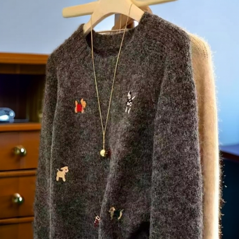 时尚潮牌时尚白色秋冬休闲秋季小香风针织洋气女装