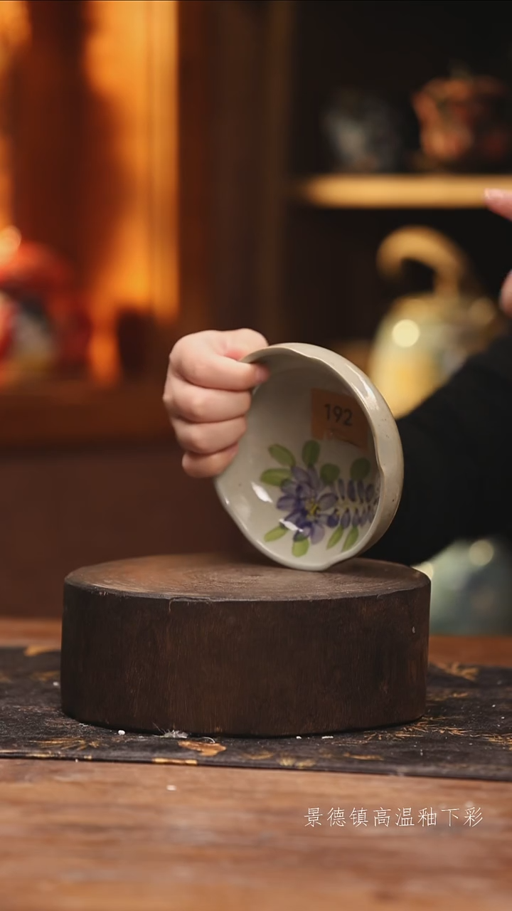 陶瓷景德镇高温釉下手绘陶瓷@L192@