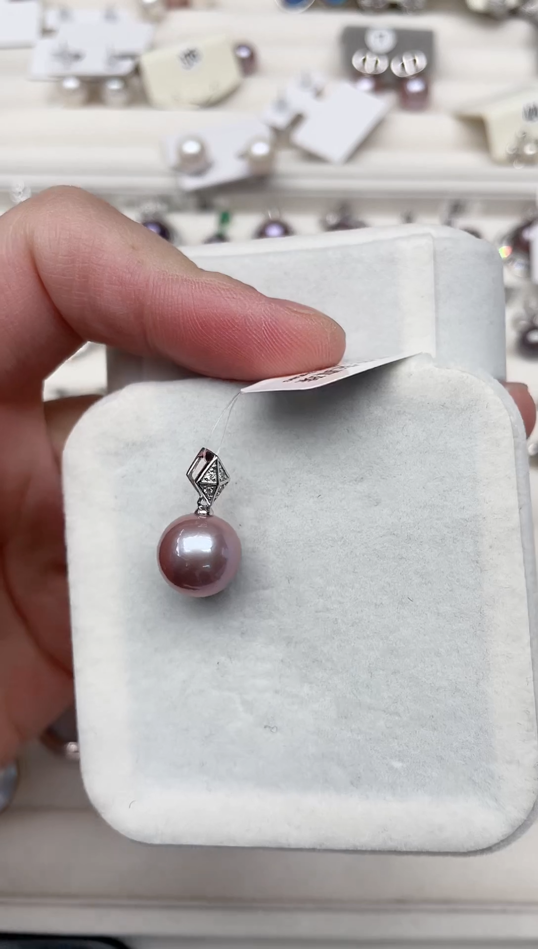 【闪购商品】淡水珍珠胸饰银S925镶嵌吊坠