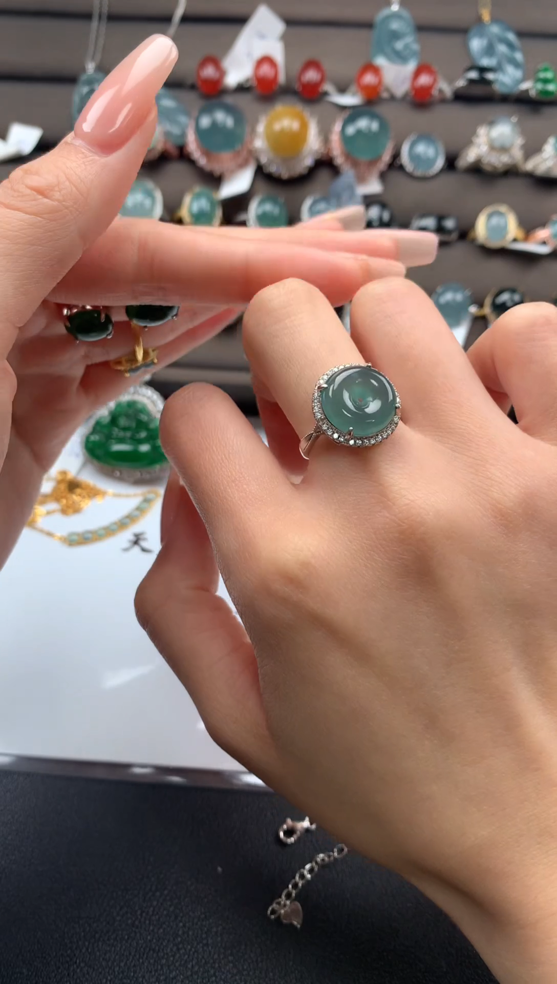 【闪购商品】翡翠戒指银S925镶嵌3213213123