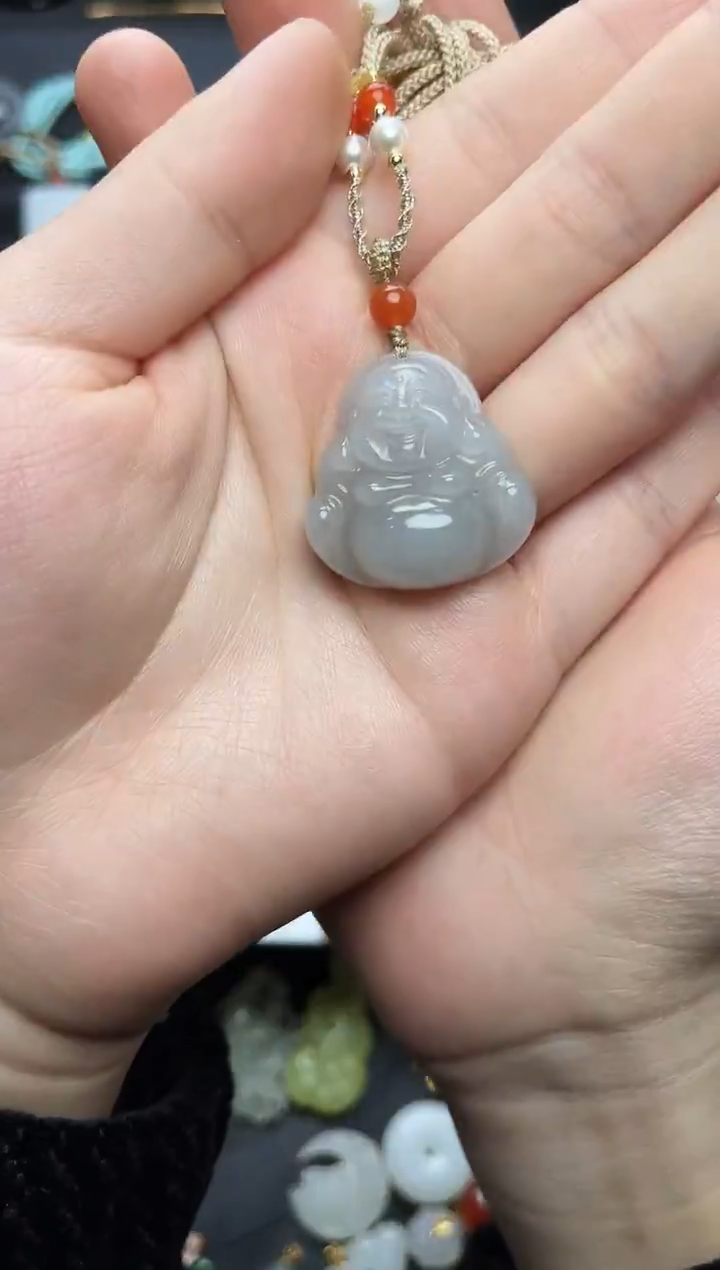 颈饰未镶嵌和田玉佛公06