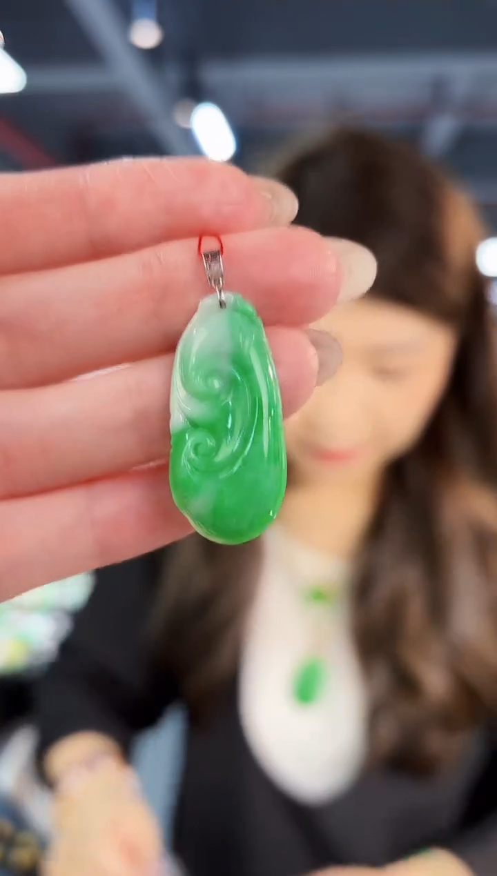 【闪购商品】翡翠颈饰18K金镶嵌缅料A货/支持复检/一件