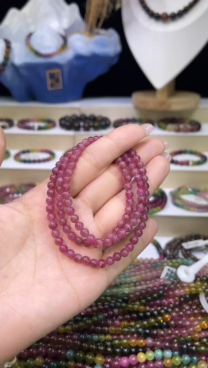 【闪购商品】碧玺/未镶嵌4mm+碧玺多圈多样性发货