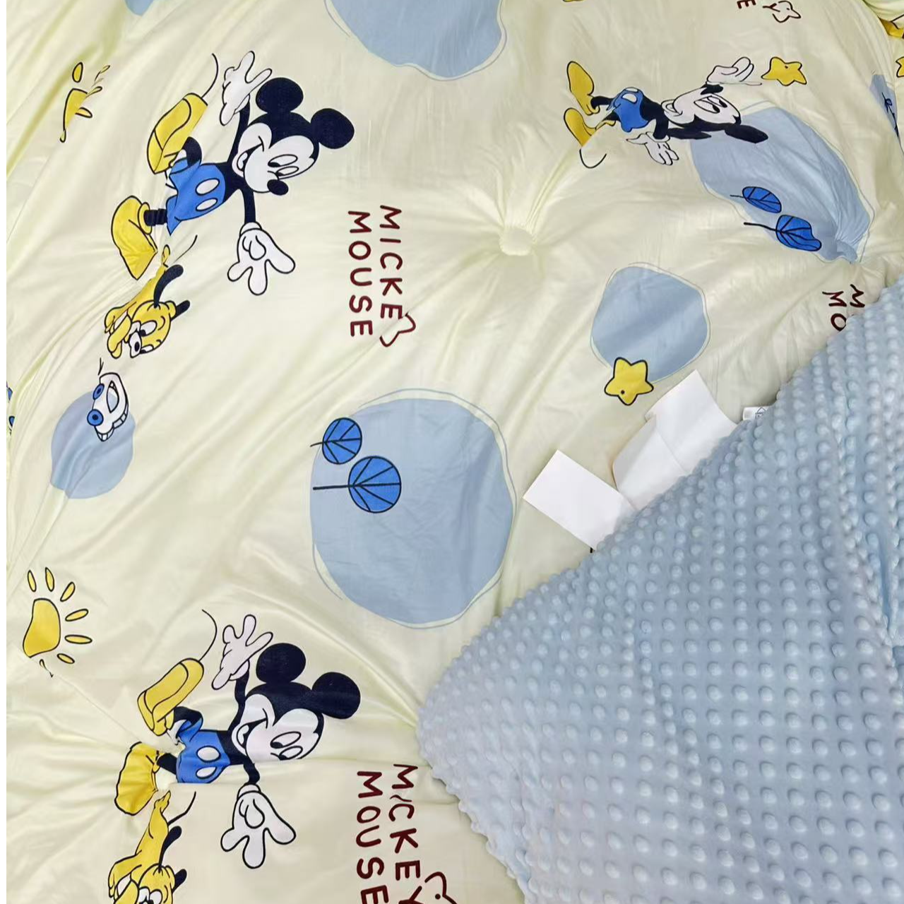 蓝色米老鼠豆豆被 单人学生加厚保暖宝宝绒冬季被子