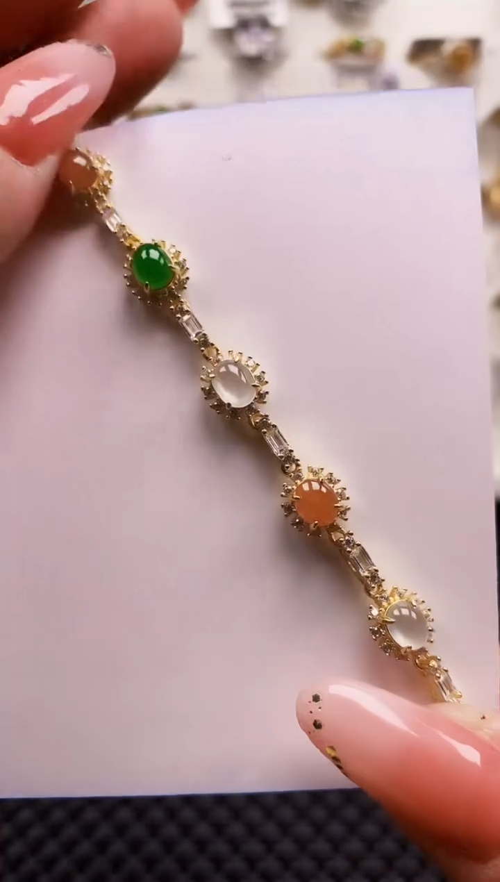 翡翠戒指银S925镶嵌1230