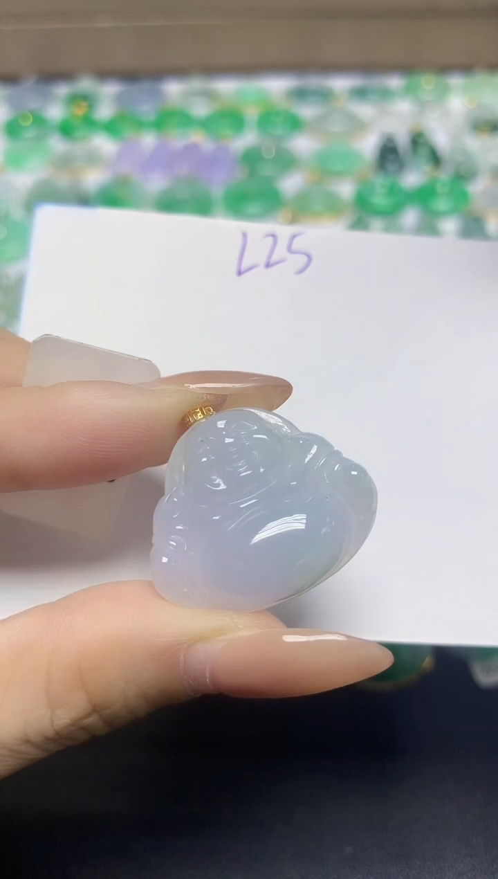 颈饰18K金镶嵌翡翠天然缅甸翡翠A货翡翠百元以上9元证书费自理