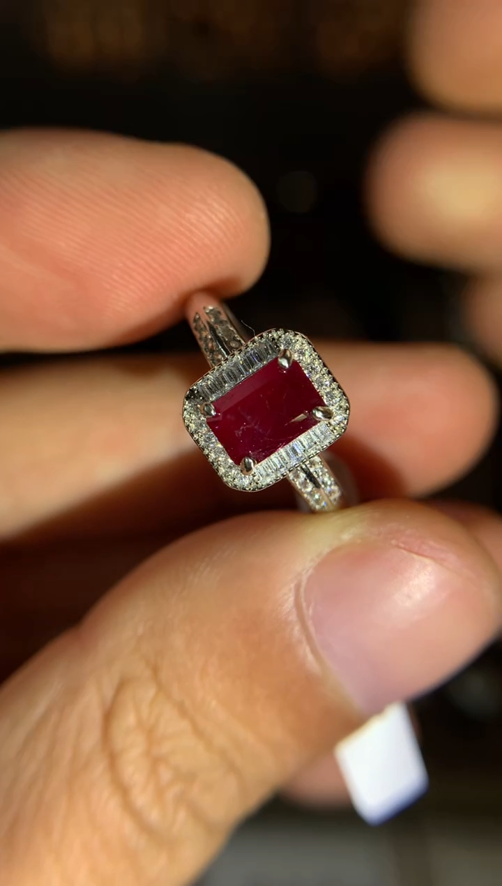 【闪购商品】红宝石戒指银S925镶嵌活口