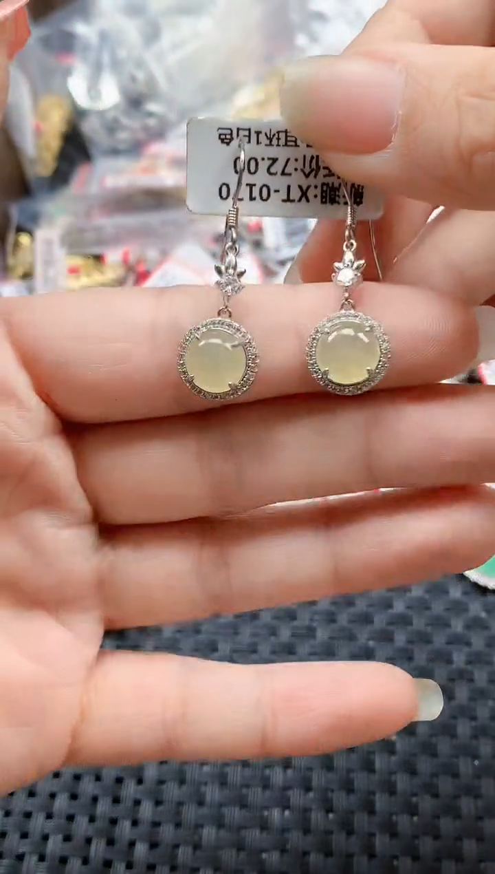 银S925镶嵌戒指翡翠天然A货缅甸翡翠