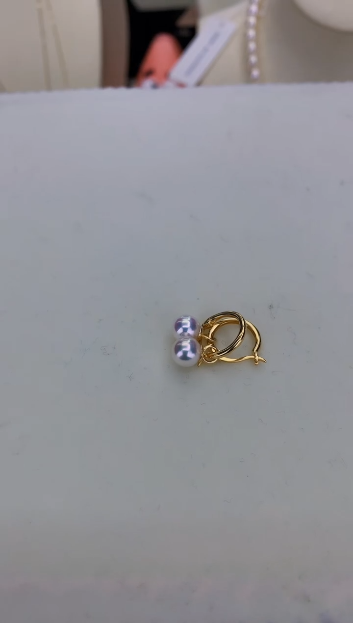银S925镶嵌DA海水珍珠 GD218 耳扣 7