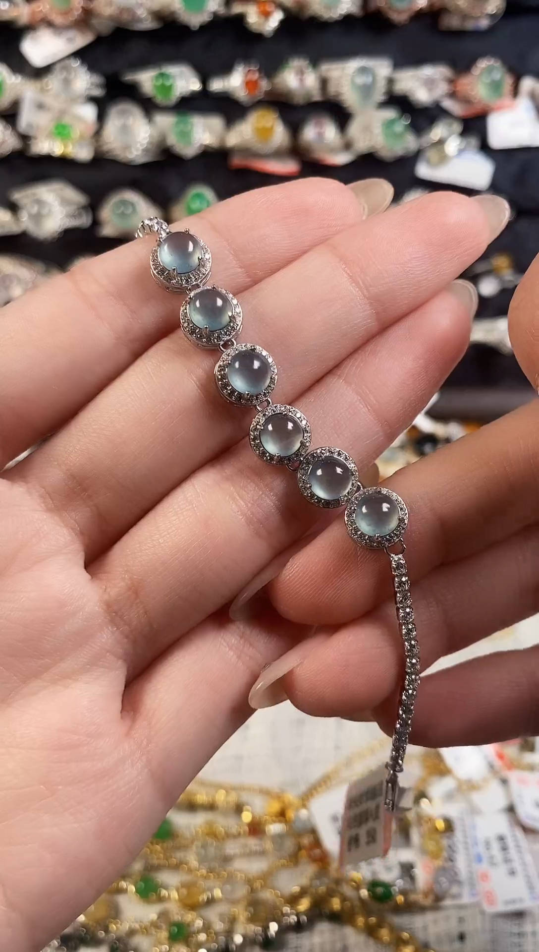 银S925镶嵌戒指翡翠天然A货翡翠130