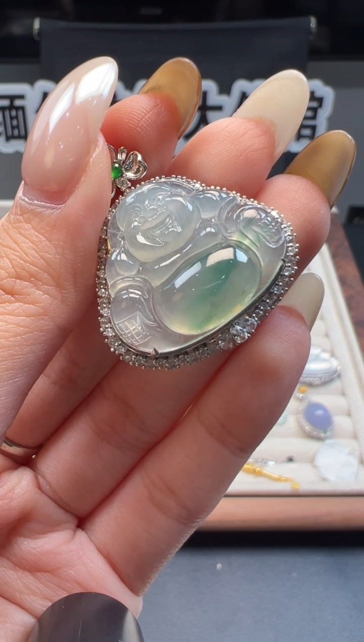 吊坠(不含链)18K金镶嵌翡翠 缅甸珠宝严选