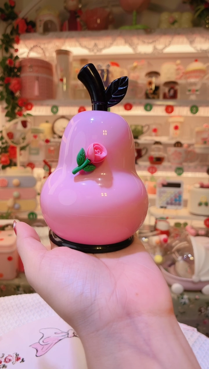 粉色鸭梨牙签罐——手工制作品质好！