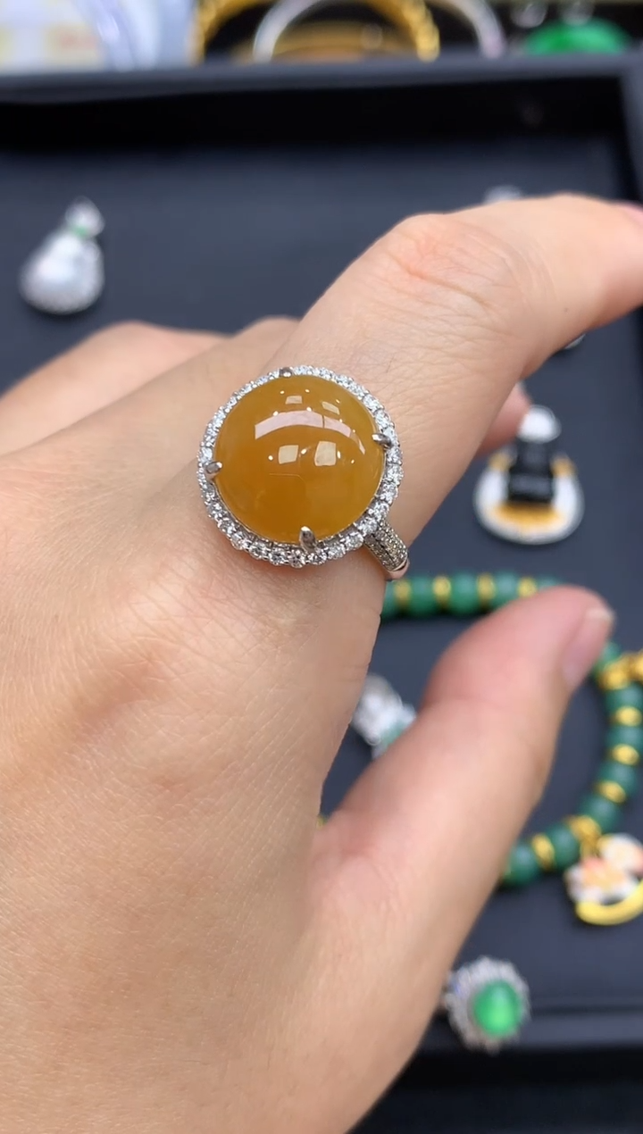 18K金镶嵌戒指翡翠509-中国好珍宝1