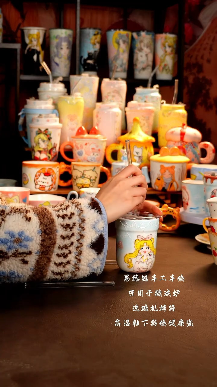 景德镇设计款手工手绘杯杯