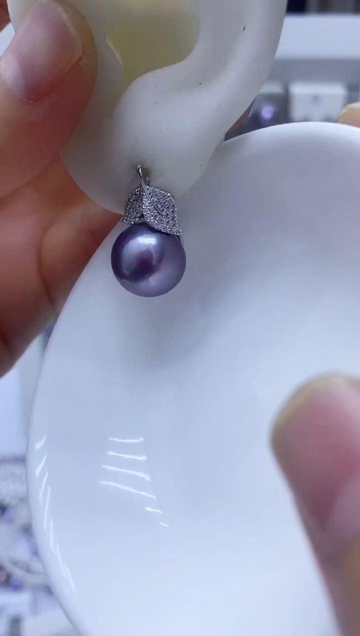 【闪购商品】淡水珍珠耳饰银S925镶嵌114