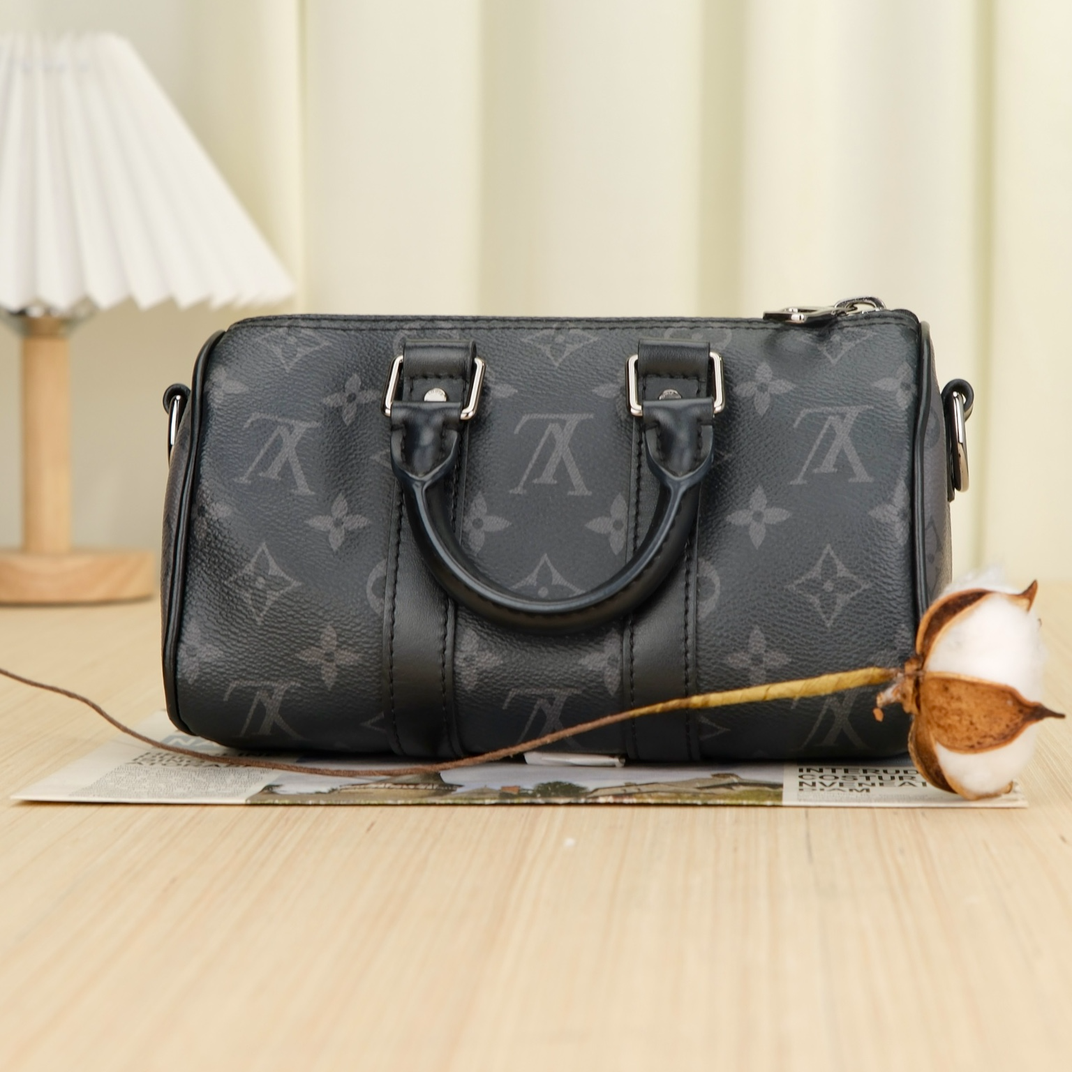 99新 LouisVuitton/路易威登 嘉壹(5979)keepall xs黑老花斜挎包