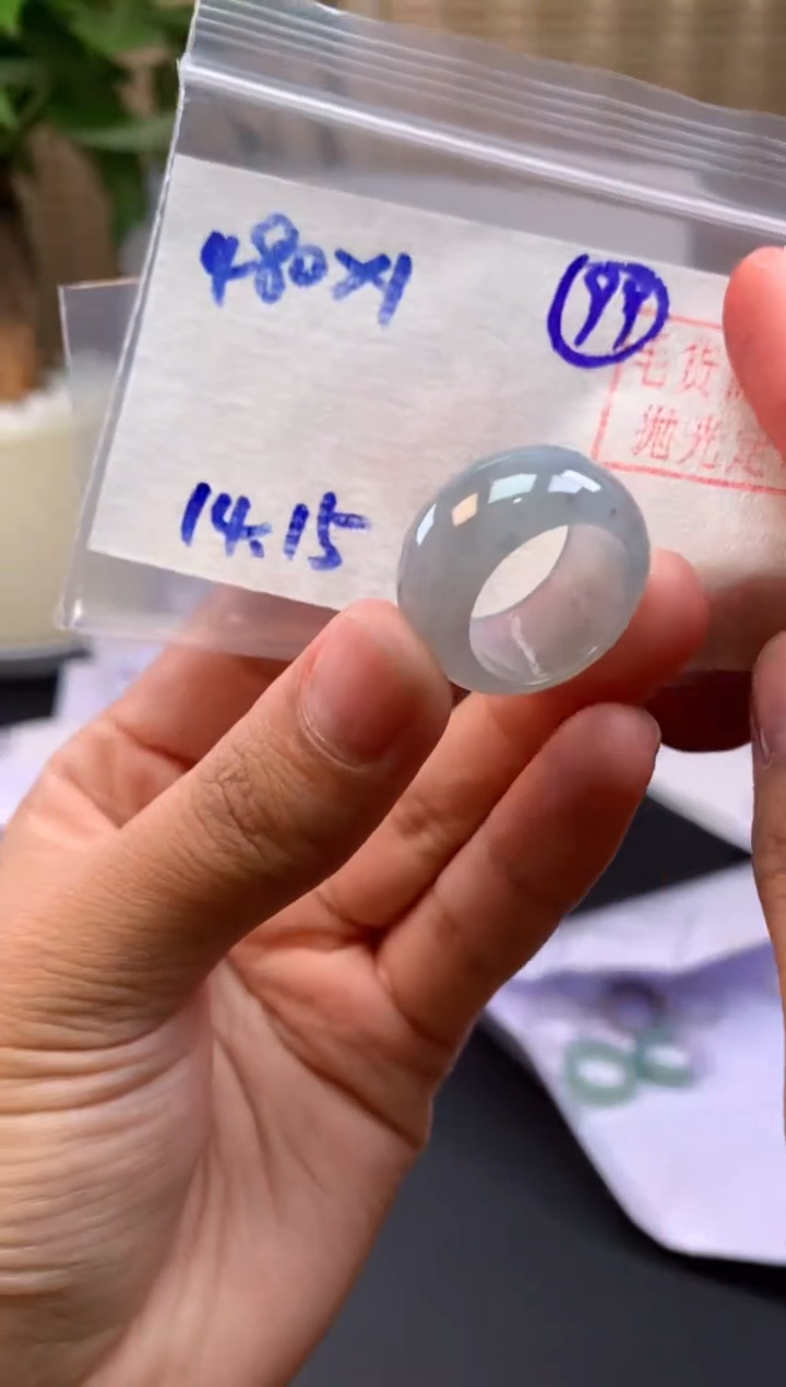 【闪购商品】定制翡翠未镶嵌戒圈#480元-毛货需精细抛光