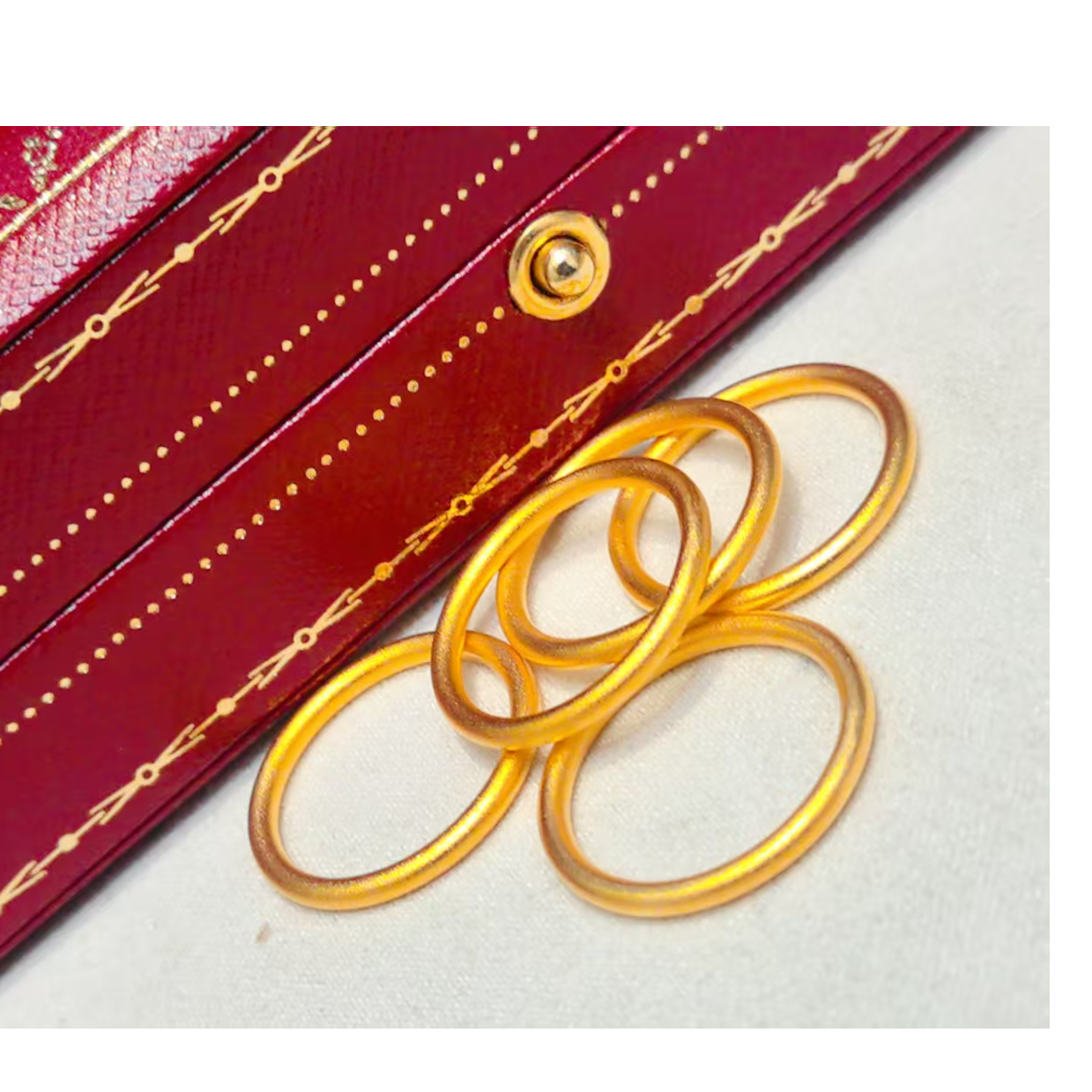 钛钢戒指 首饰指环阮大大推荐高奢戒指金色2565