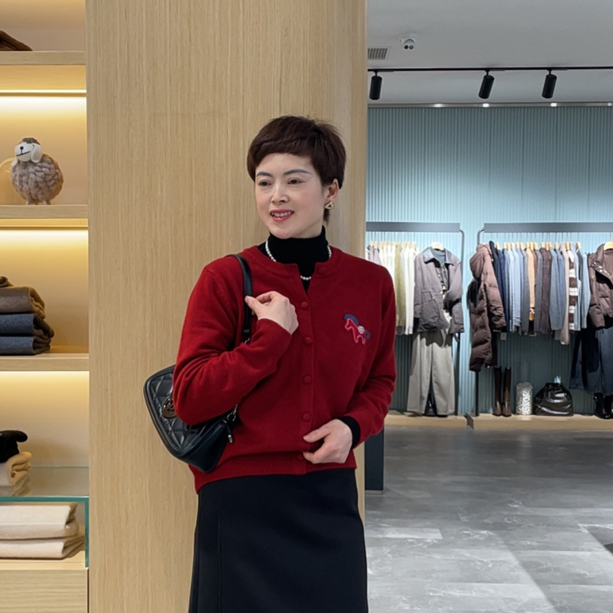 针织毛针织衫秋冬韩版长袖针织衫休闲帽衫圆领网红百搭毛衣开衫