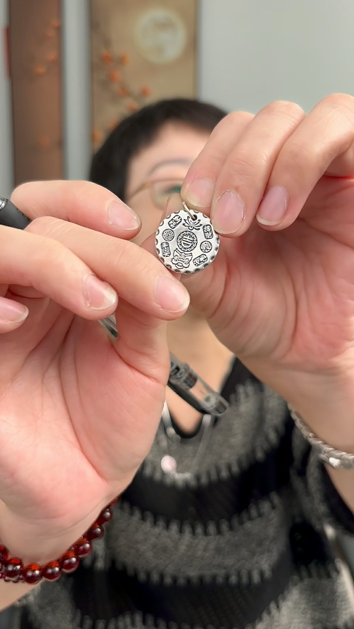 无吊坠925银纯银吊坠平安61