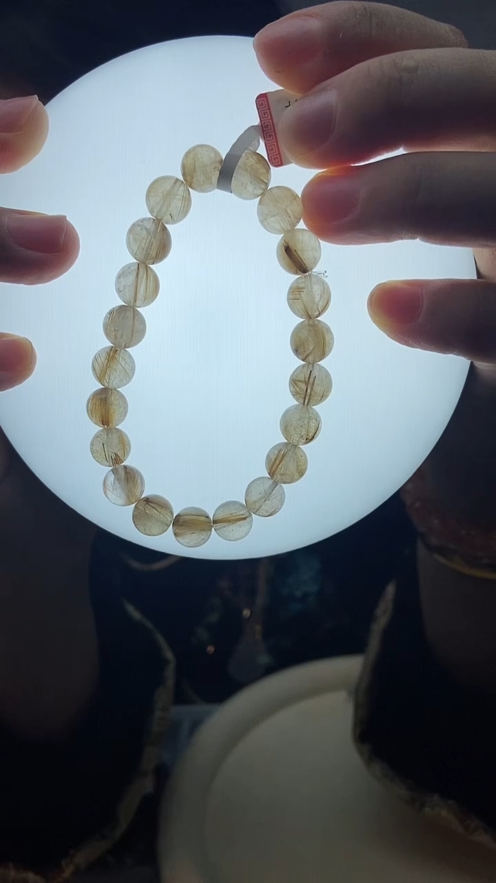 【闪购商品】水晶手链未镶嵌蜂蜜发晶9m++