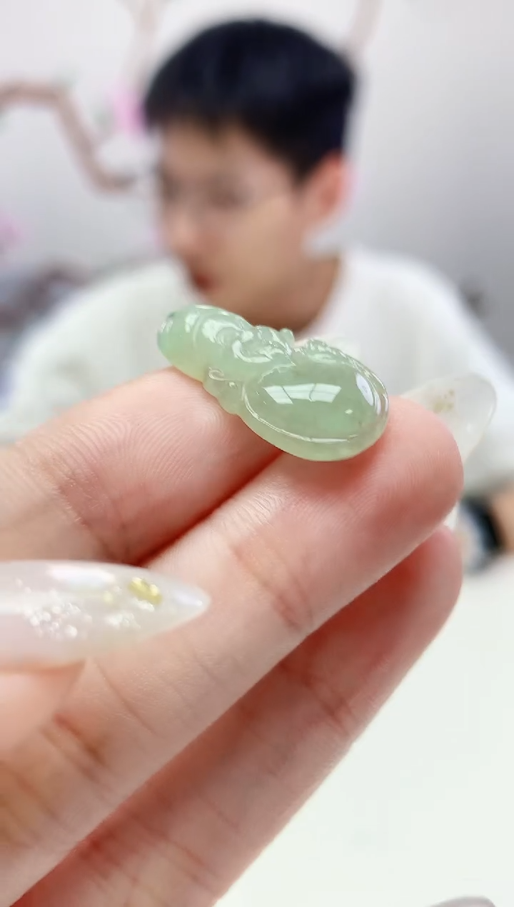 定制翡翠未镶嵌006ee-毛货财神90