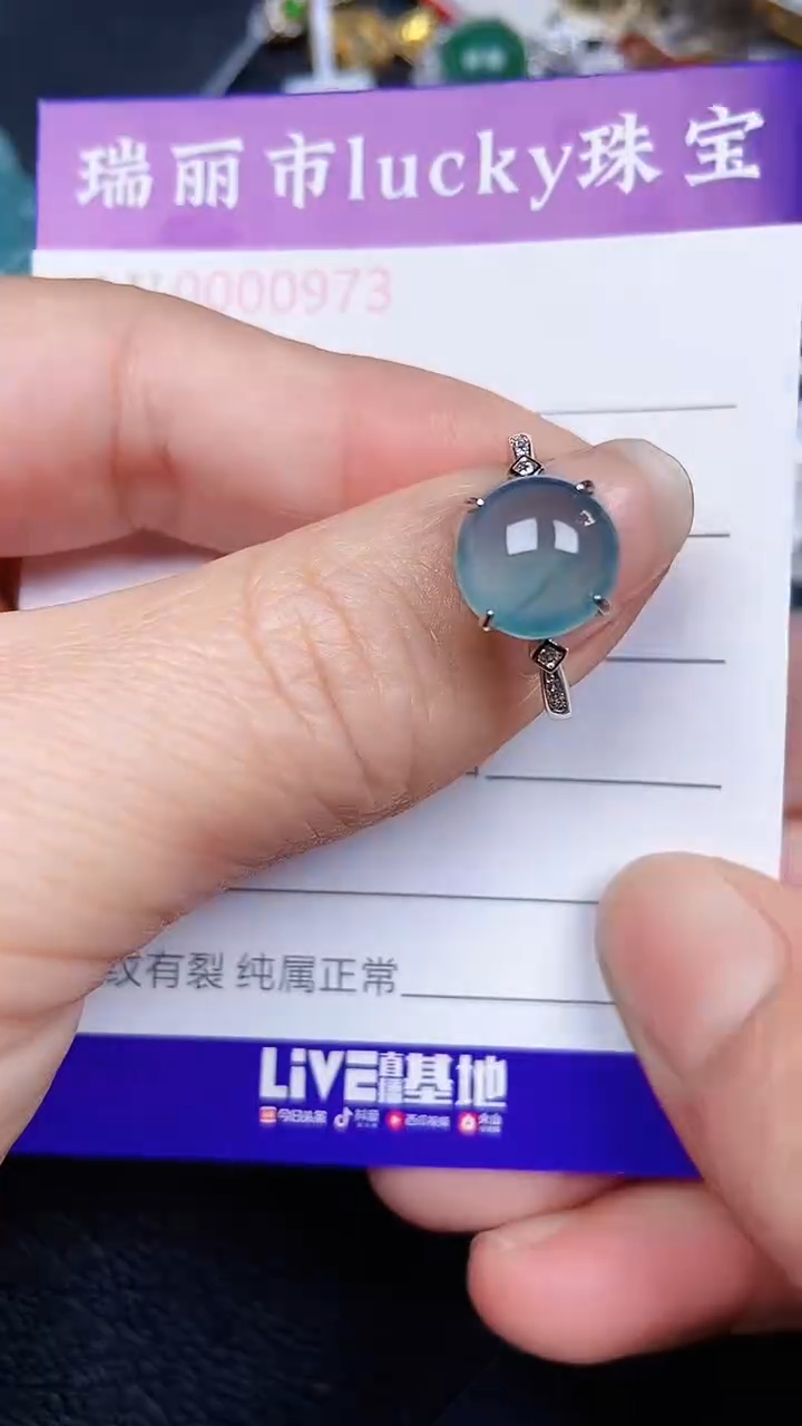 颈饰银S925镶嵌翡翠0923