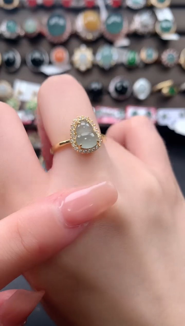 【闪购商品】翡翠戒指银S925镶嵌6324124