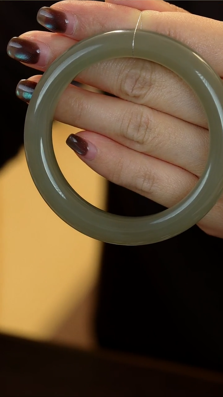 未镶嵌手镯和田玉【74】55圈口