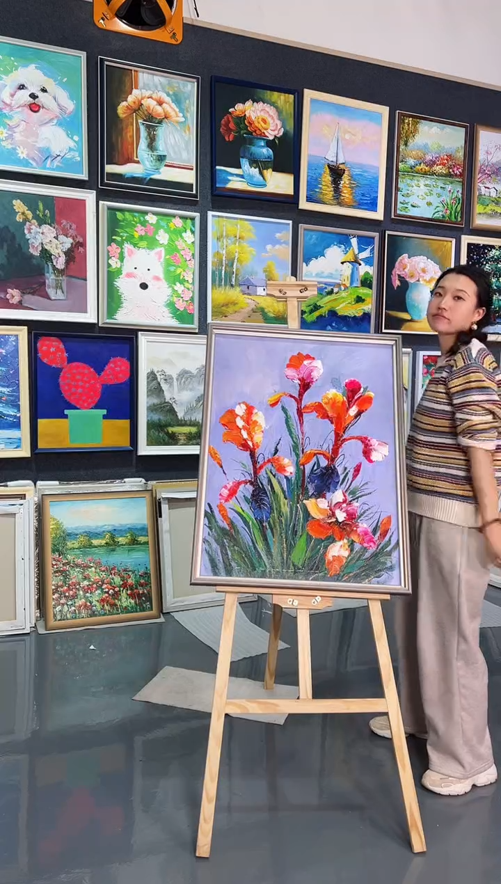 【闪购商品】油画150号 60*80 花卉-手绘油画