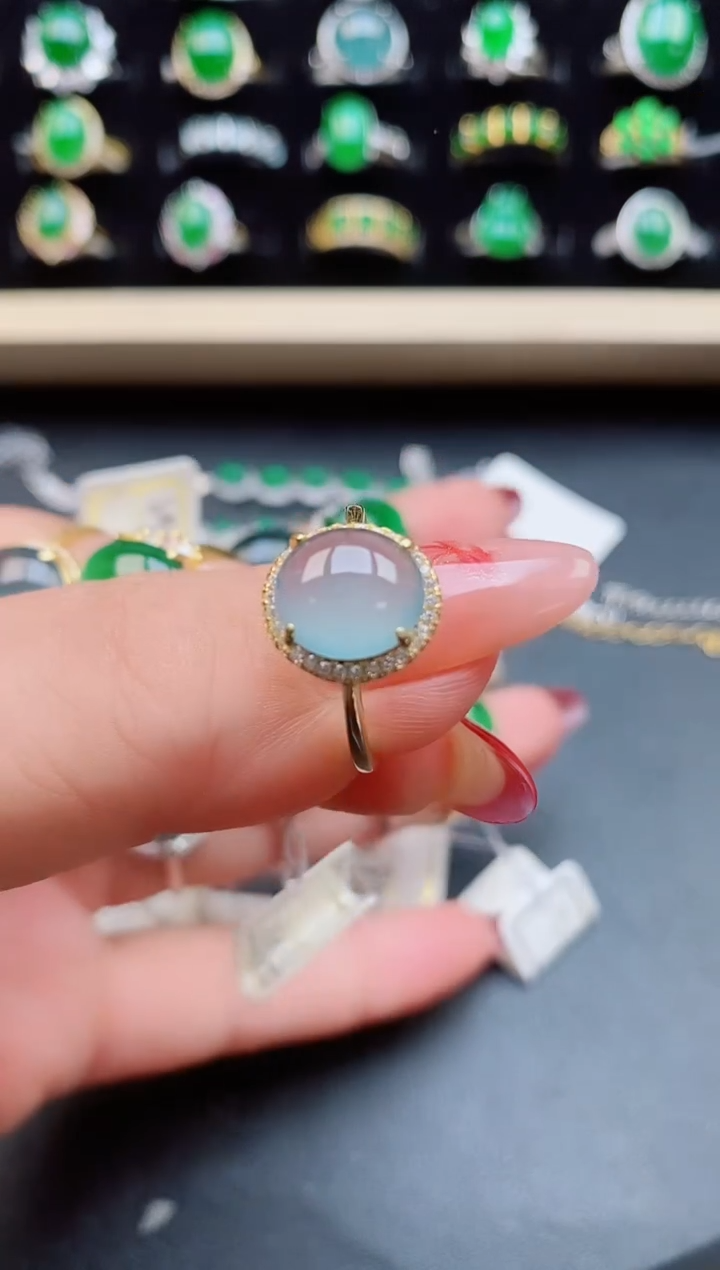 【闪购商品】翡翠戒指银S925镶嵌508050