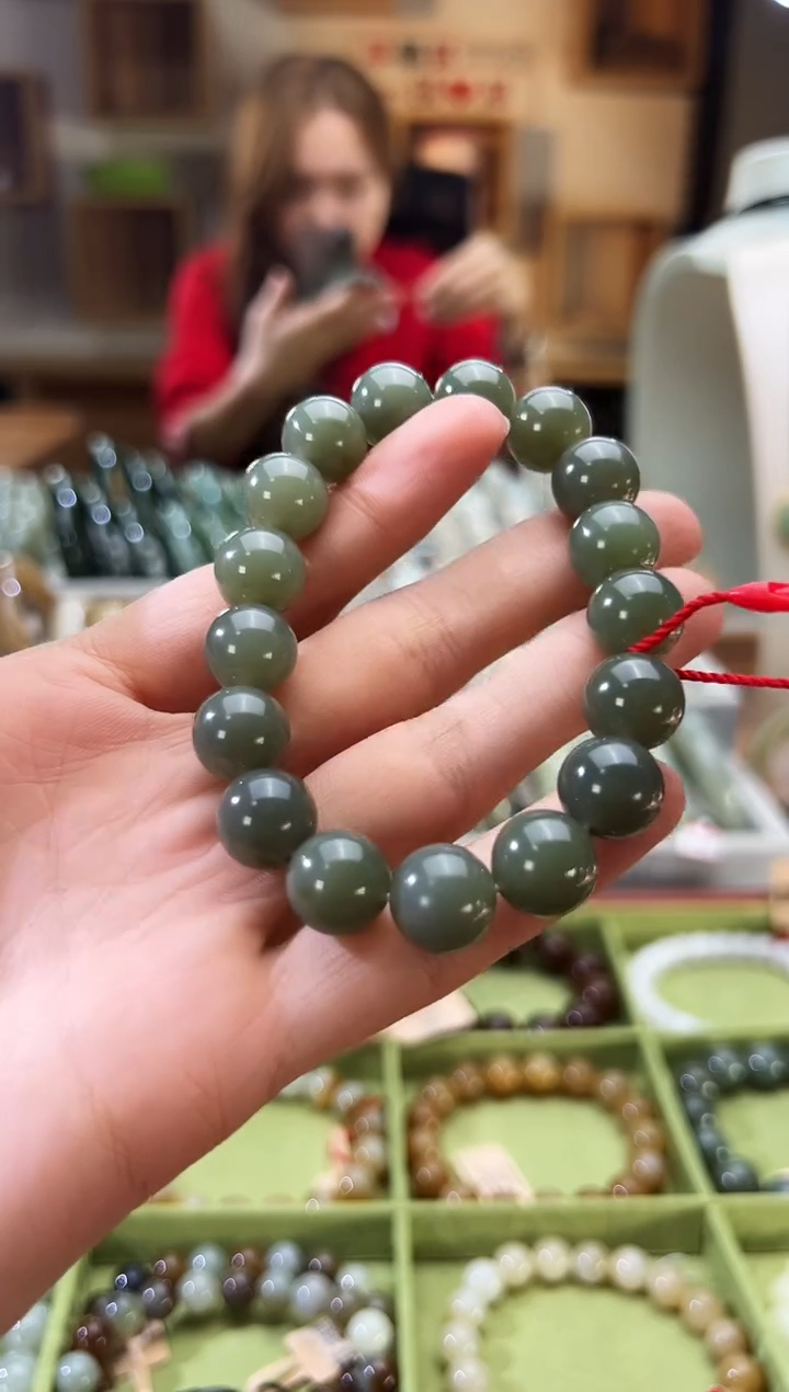 未镶嵌手串和田玉李保国矿手串卡12