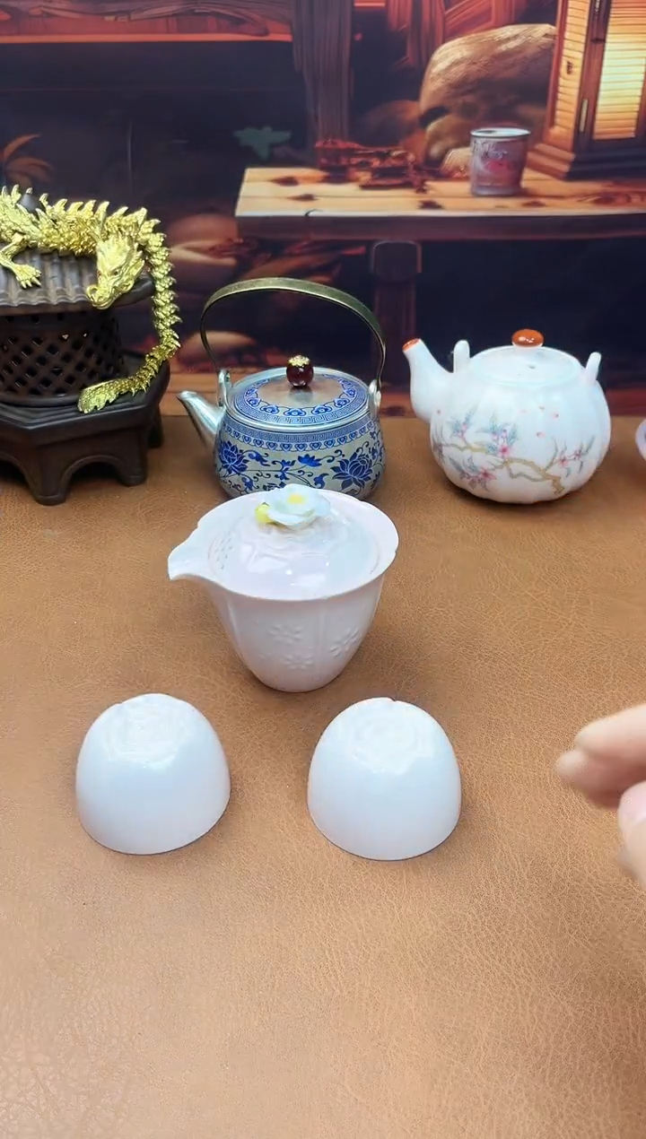 陶瓷茶具摆件旅行套组