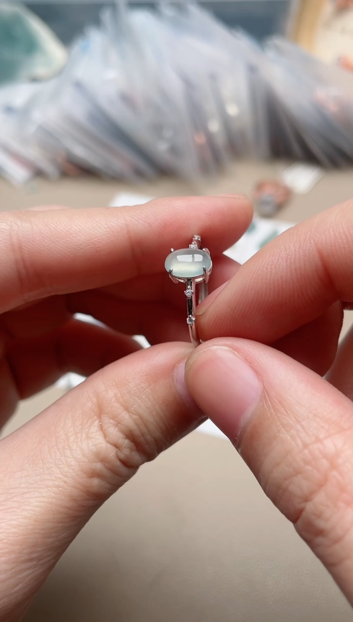 【闪购商品】翡翠戒指银S925镶嵌1000000051