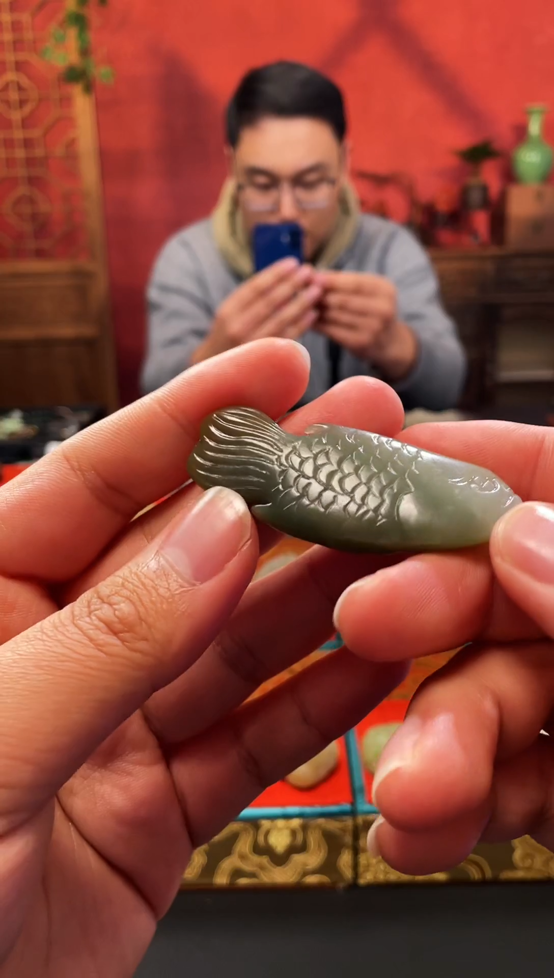 吊坠(赠链)未镶嵌和田玉小鱼