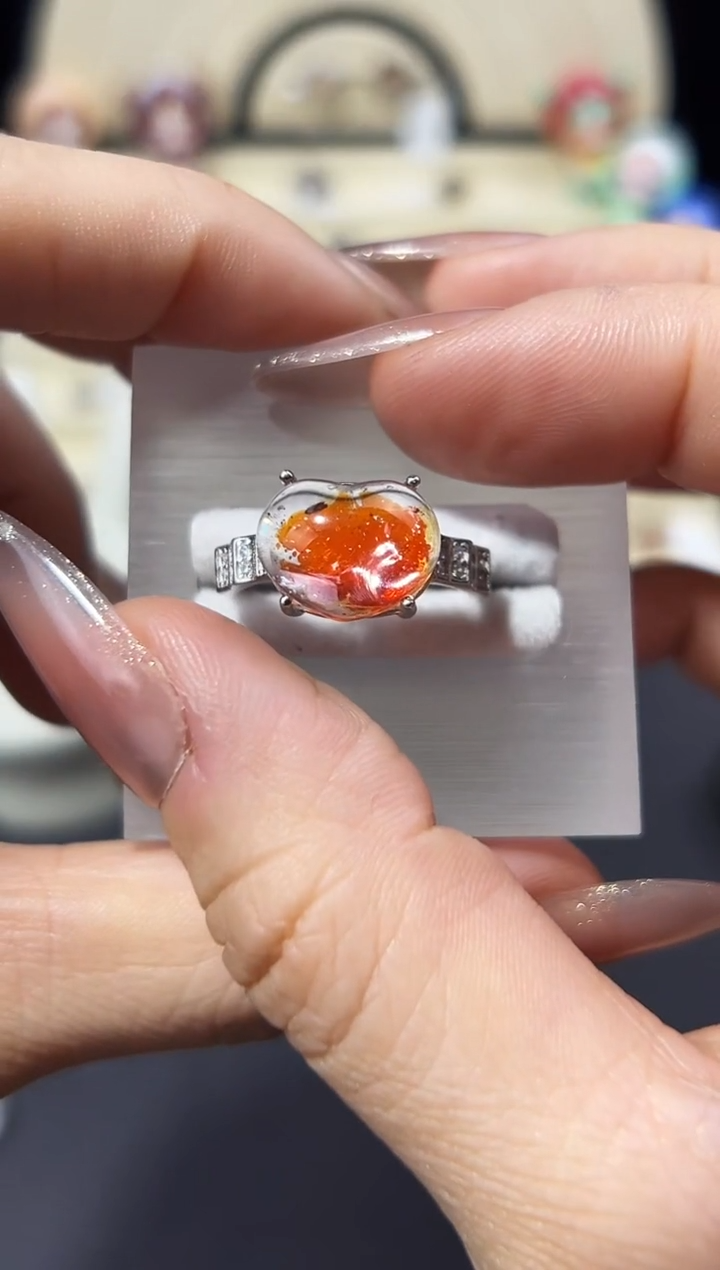 水晶戒指银S925镶嵌发一（12）