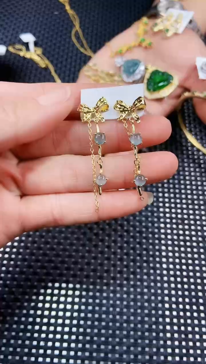 【闪购商品】翡翠耳饰未镶嵌111111111