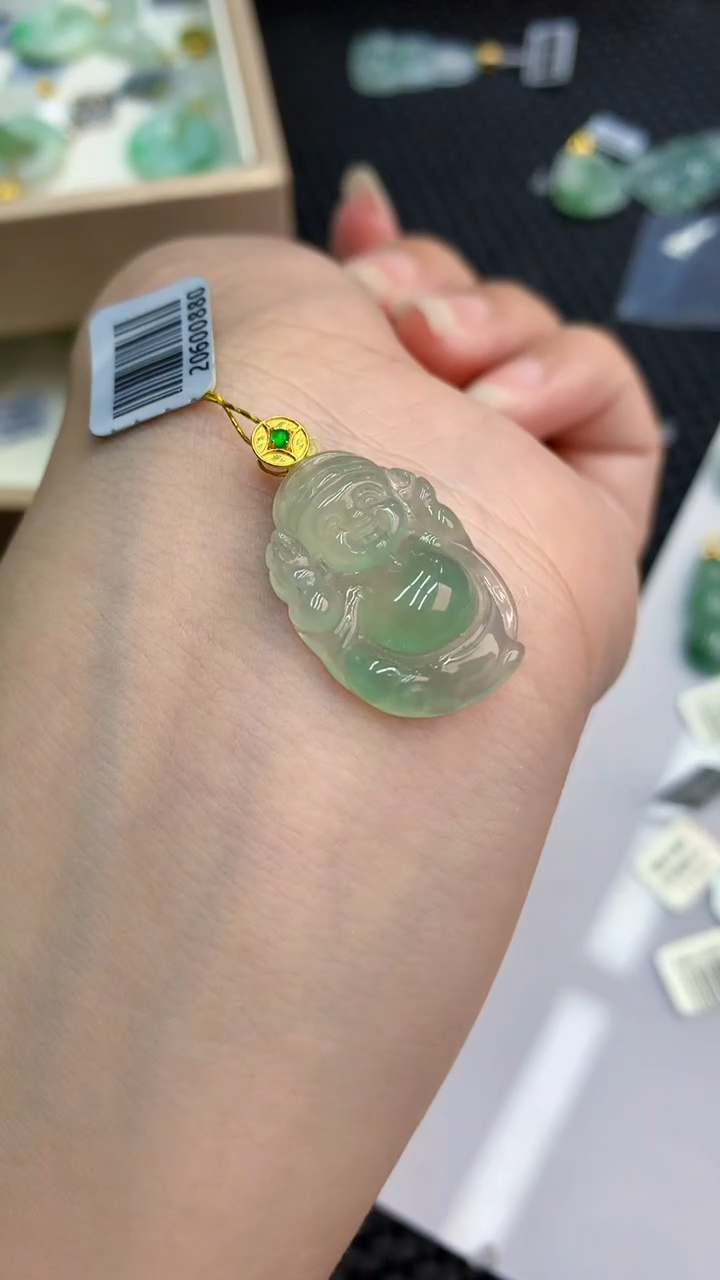 【闪购商品】翡翠颈饰18K金镶嵌            8