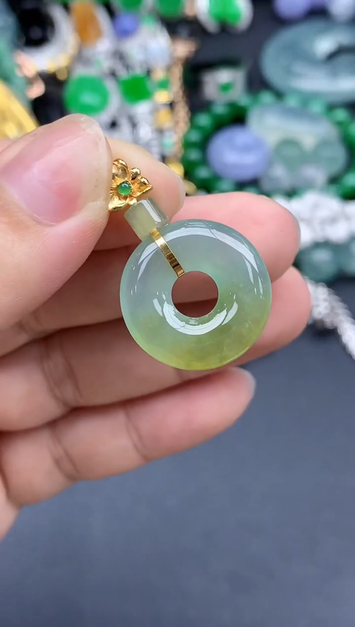 翡翠18K金镶嵌颈饰252-春日珠宝1