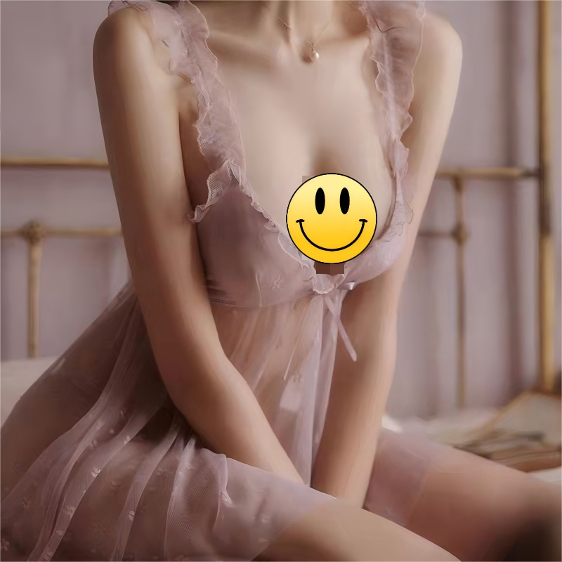 梦幻压花网纱纯欲睡裙