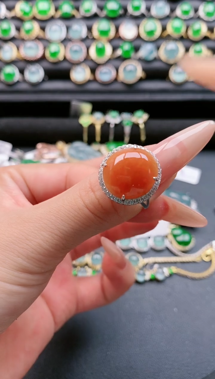 【闪购商品】翡翠戒指银S925镶嵌111111