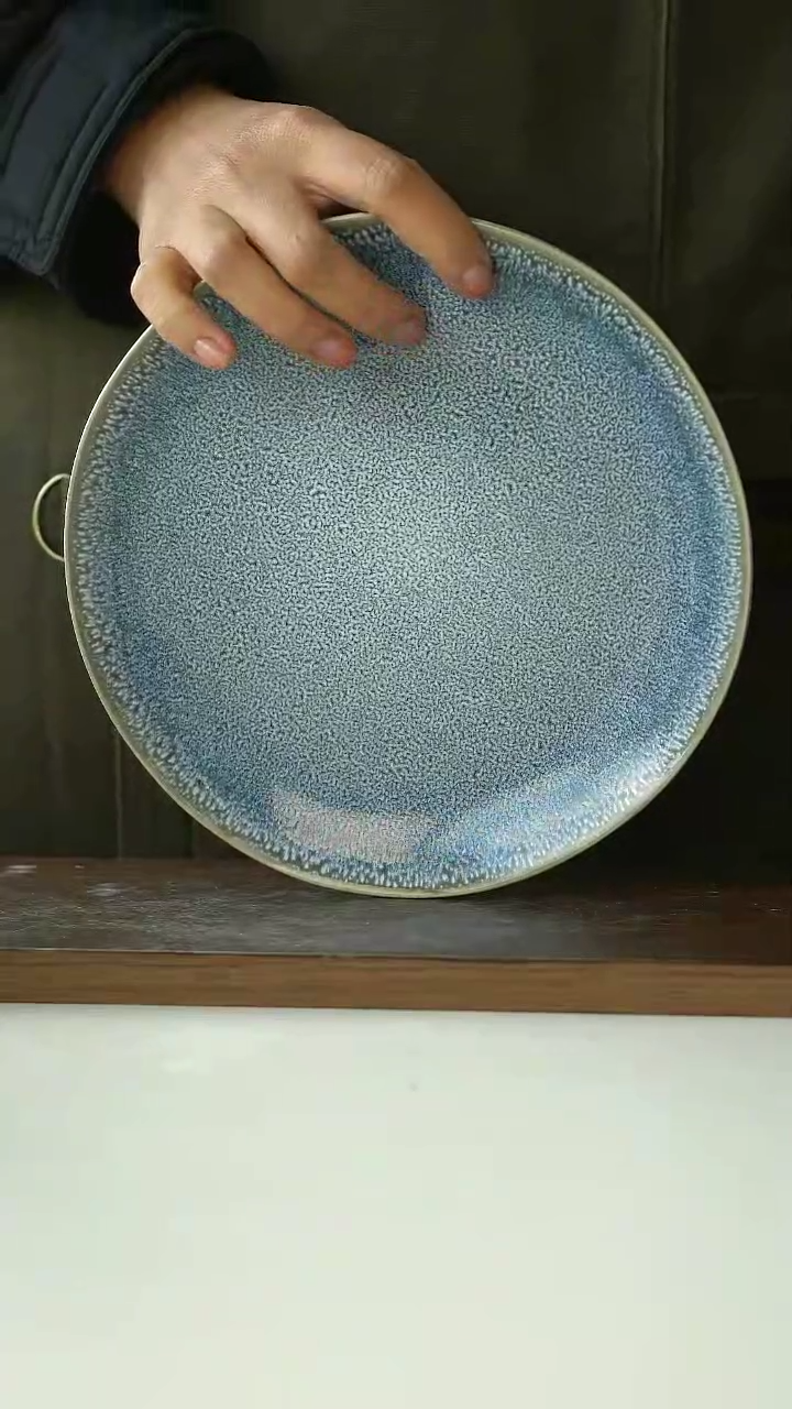 【闪购商品】陶瓷出英国窑变暴风雪早餐盘微瑕@4-2@