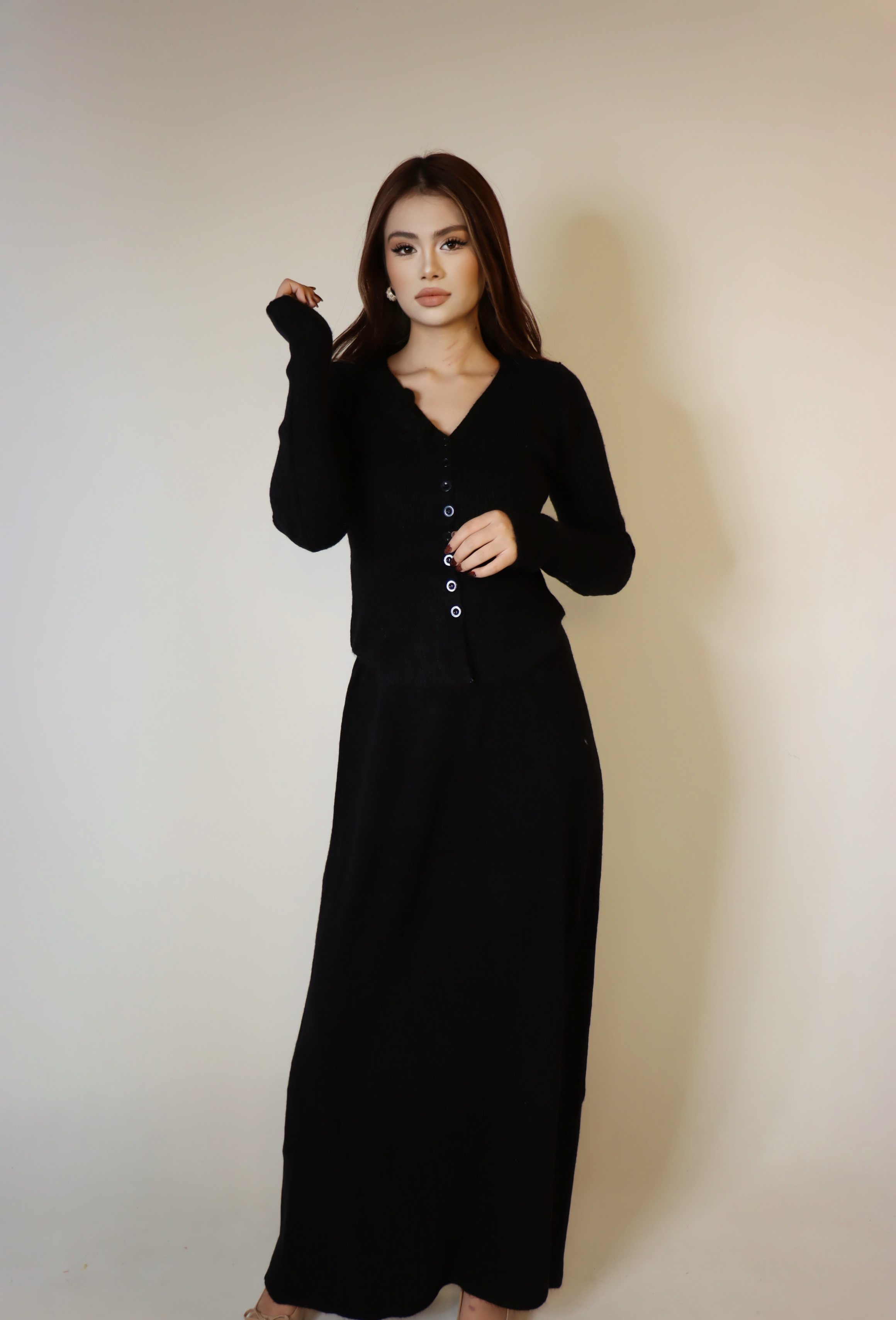 法式INS风轻熟风简约风时尚套装长款设计师显瘦长裙