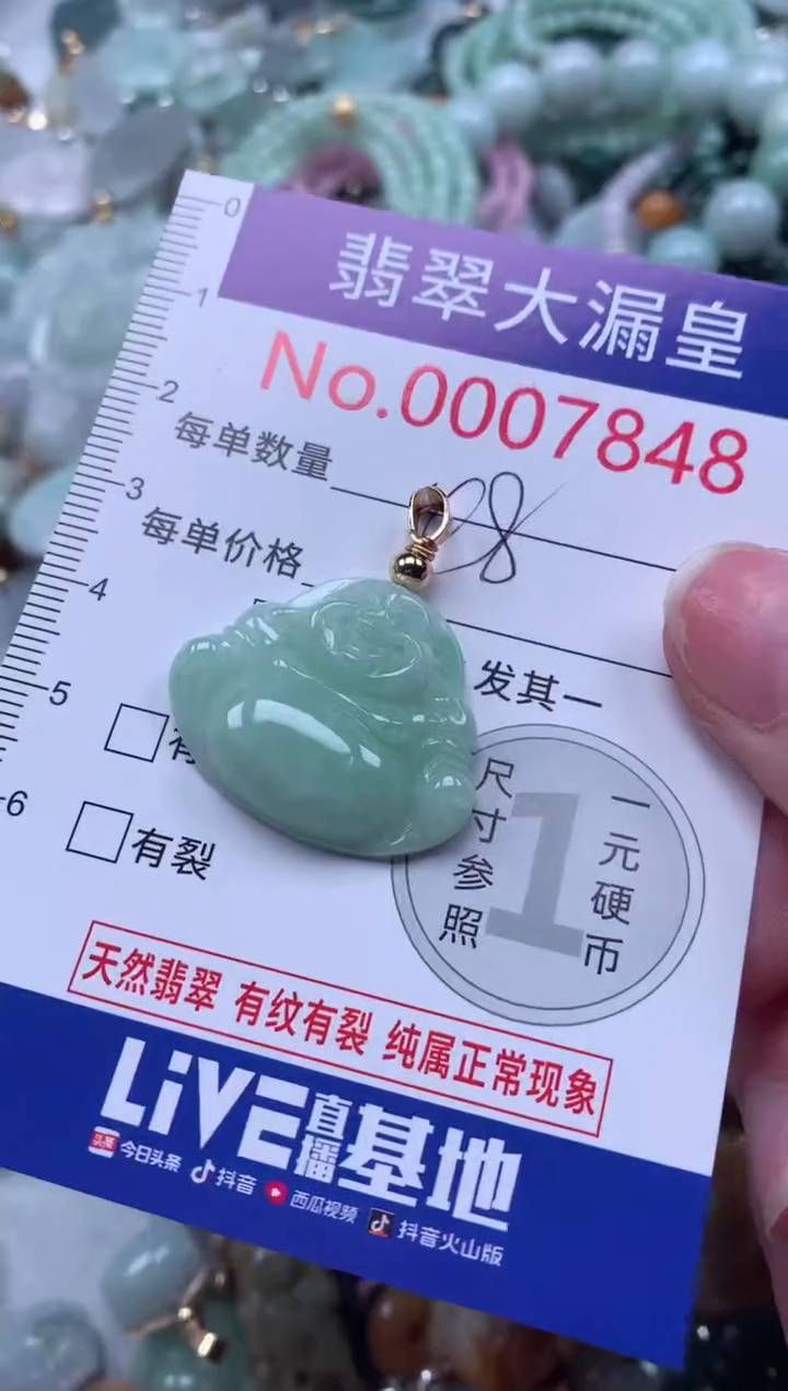 翡翠未镶嵌吊坠(不含链)7848