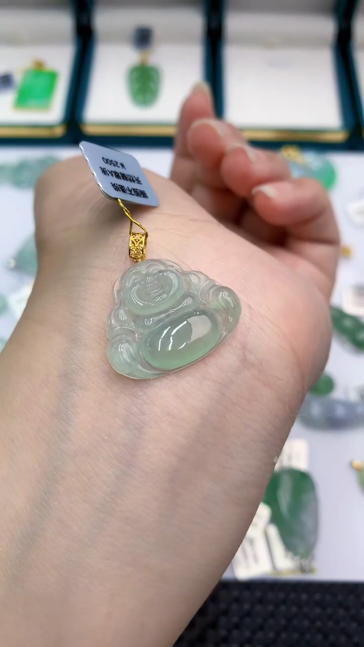 【闪购商品】翡翠颈饰18K金镶嵌            8